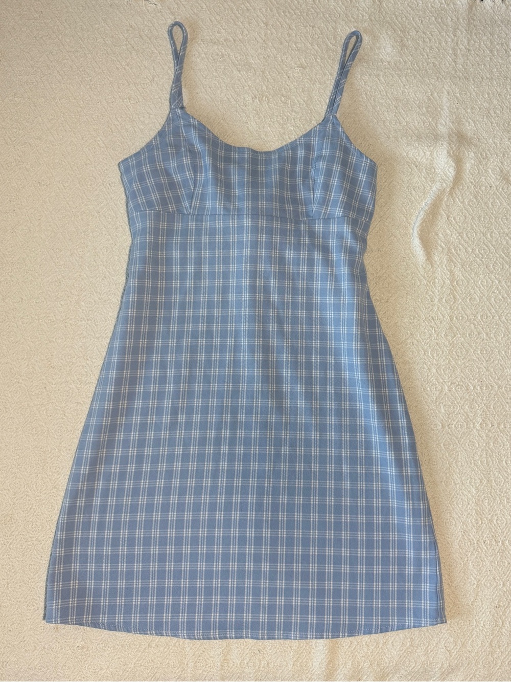 John Galt Blue Plaid Mini Dress